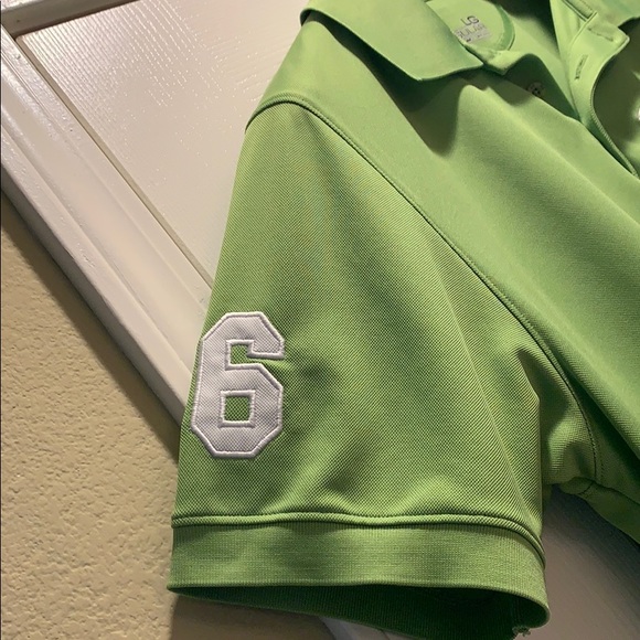 Under Armour acid green polo pullover #6 jersey! - Picture 4 of 7